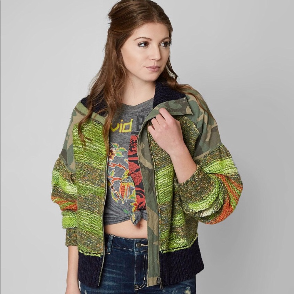 Free People Camo Clash Jacket